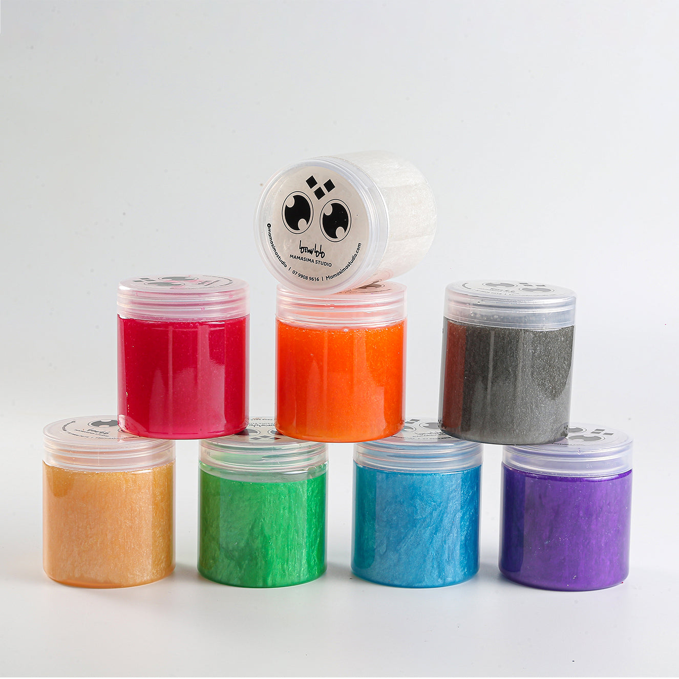 السلايم المعدني الشفاف من ماماسيما l MamaSima Metallic Clear Slime
