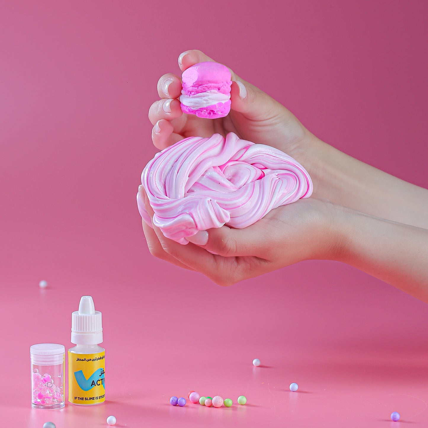ماماسيما ماكارون الفراولة سلايم I MamaSima Strawberry macaroon slime