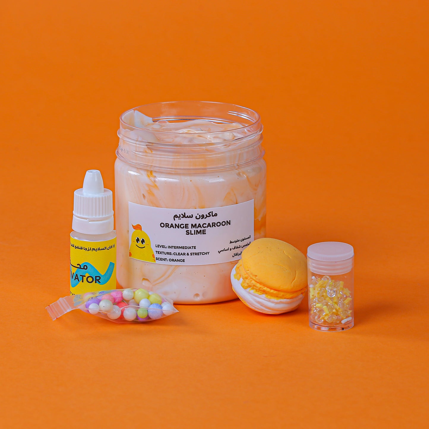 ماكرون سلايم I MamaSima Orange Macaroon Themed Slime