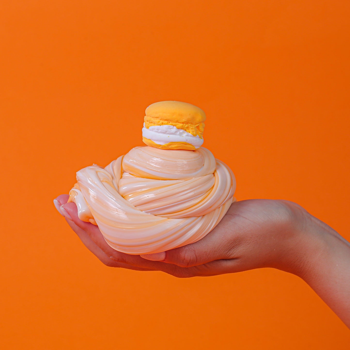 ماكرون سلايم I MamaSima Orange Macaroon Themed Slime