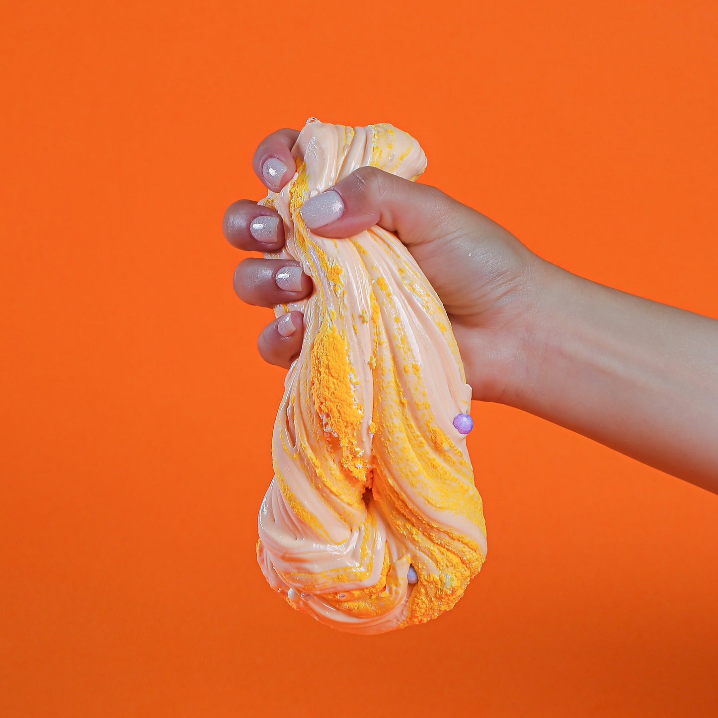 ماكرون سلايم I MamaSima Orange Macaroon Themed Slime