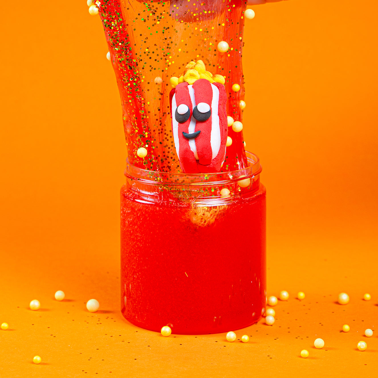 Caramel Popcorn Slime l كاراميل بوبكورن سلايم