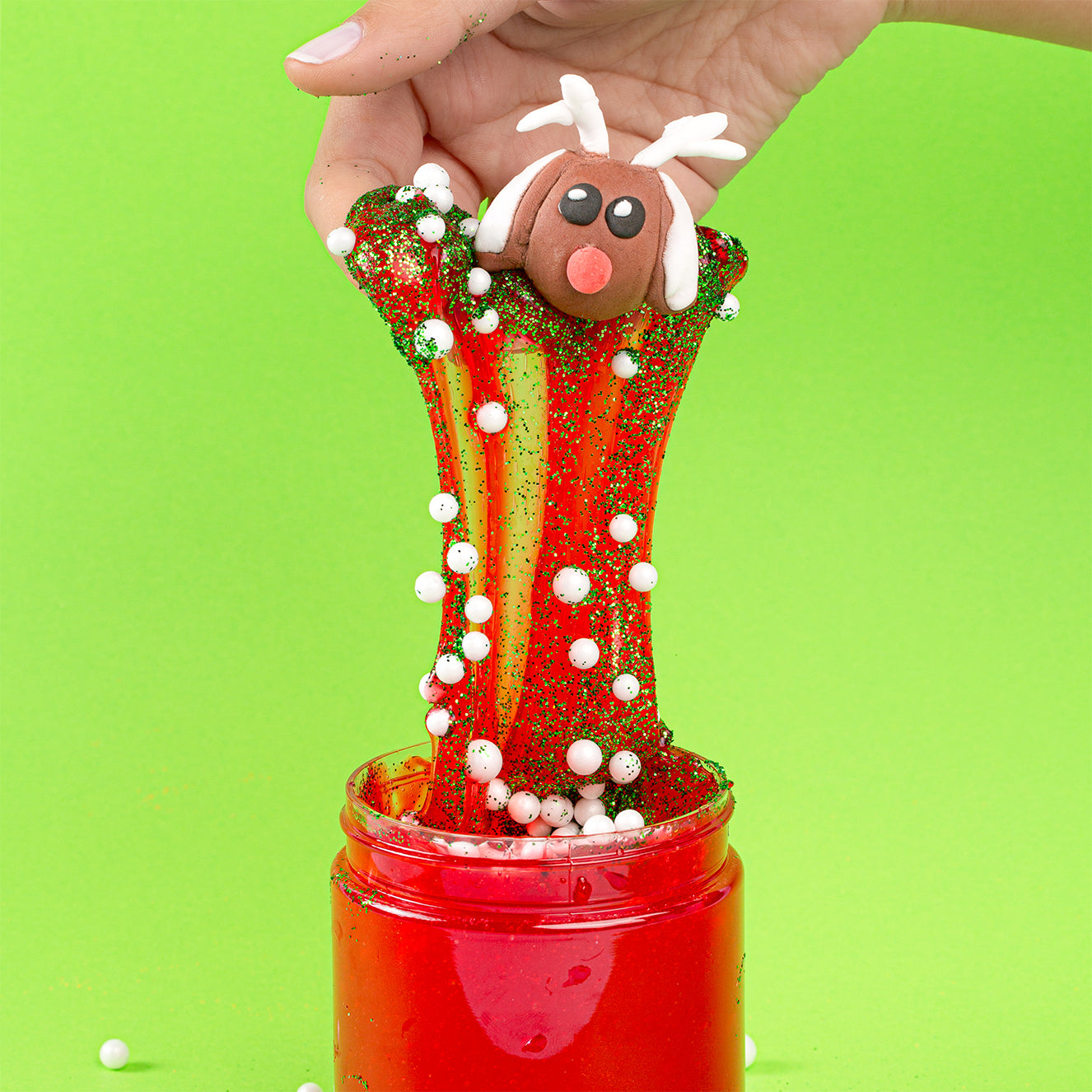 غزال سانتا سلايم l Rudolph the Reindeer Themed Slime