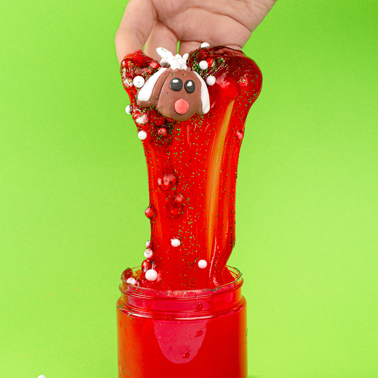 غزال سانتا سلايم l Rudolph the Reindeer Themed Slime