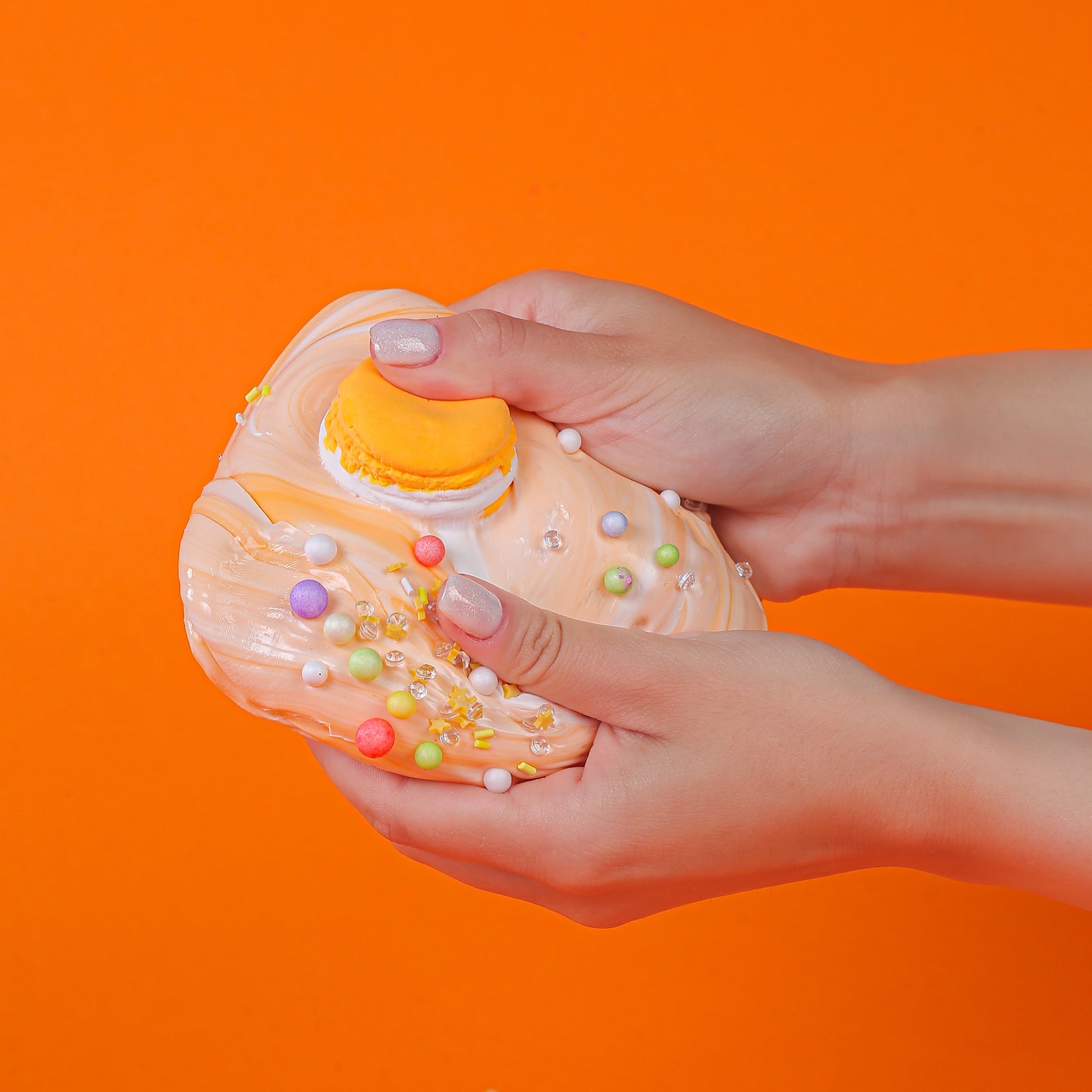 Orange macaroon slime I ماكرون سلايم